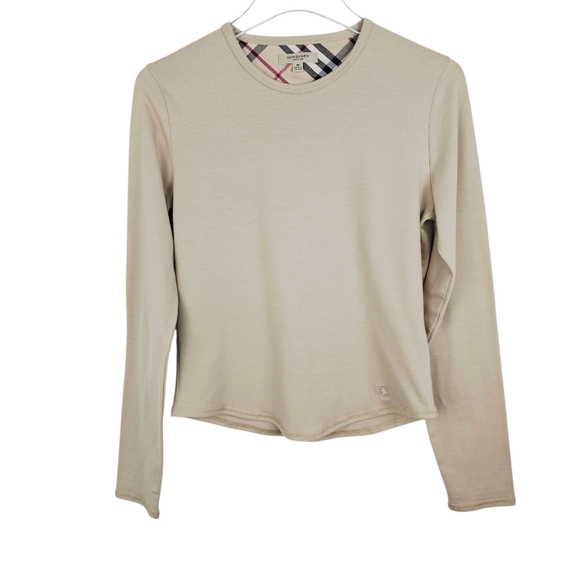 Burberry London Tan Long Sleeve Shirt Medium - runs small - Picture 1 of 7